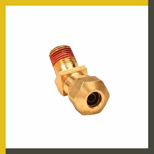 Conector codo 45° macho