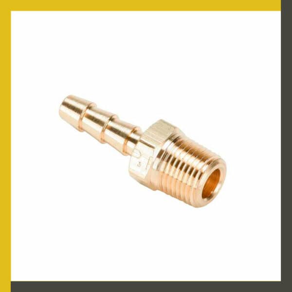 Conector macho a espiga