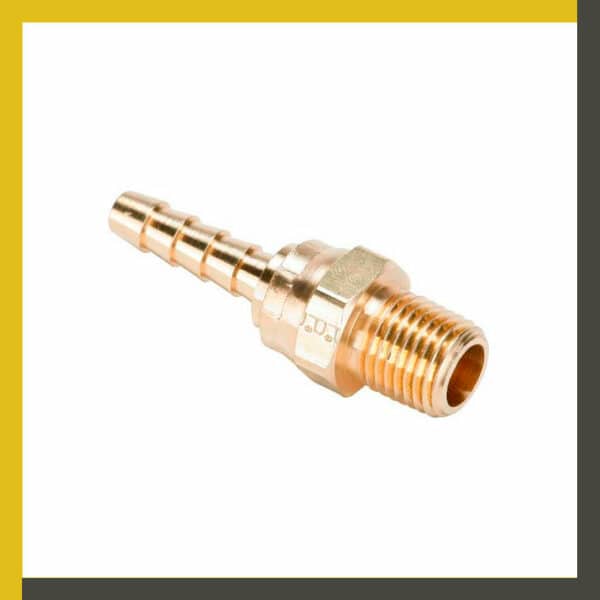 Conector macho giratorio a espiga