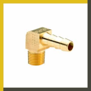 Conector codo 90° macho a espiga