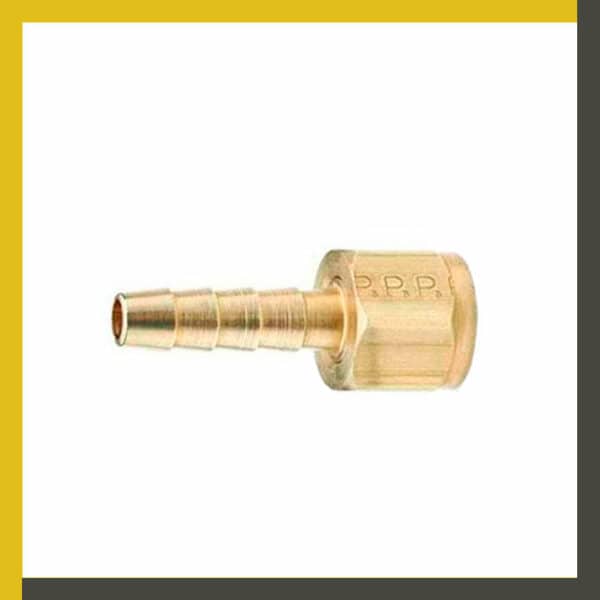 Conector hembra giratoria a espiga