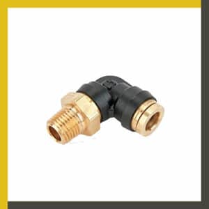 Conector codo 90° macho giratorio serie 369PTC