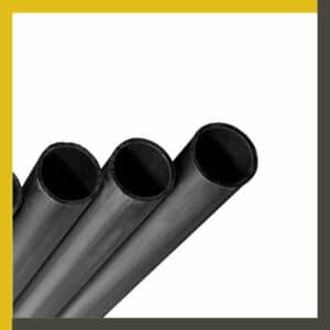 Tubo negro liso con costura cédula 80