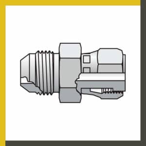 Adaptador de macho JIC 37º a ORFS giratorio