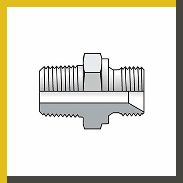 Adaptador recto BSPT macho a BSP 60º