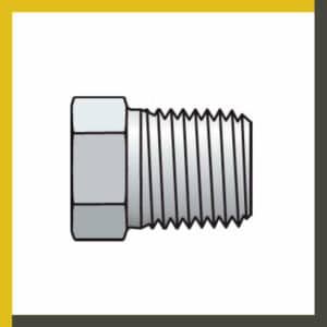 Tapón macho cabeza hexagonal